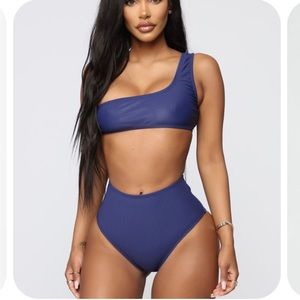 Fashion Nova Bikini Swimsuit - Navy